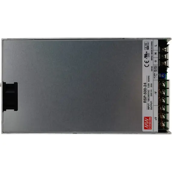 PULSAR RSP-500-24 24V 500W 21A IP20 zárt tápegység fémházas, professzionális kivitel