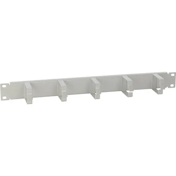 PULSAR Metal cable management panel 1U vízszintes szürke acél IP20 482,6 mm x 44,4 mm professzionális rack szekrényhez