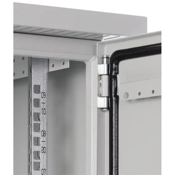 PULSAR 9U 19” RACK szekrény falra szerelhető vandalizmusálló IP20 szürke 600x400 mm acéllemez