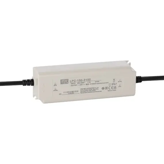 PULSAR LPC 24-48V 151.2W 3150mA IP67 LED tápegység fekete alumínium ház