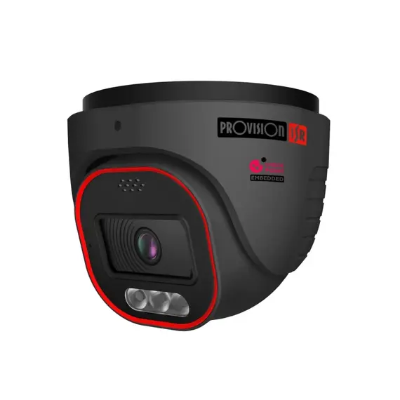 PROVISION-ISR PR-DH-340ADSN-28-G 4MP Dome/Turret IP Kamera 2.8mm fix optika IP67 IR/fehér LED aktív elrettentés DDA1 analitika fehér ház