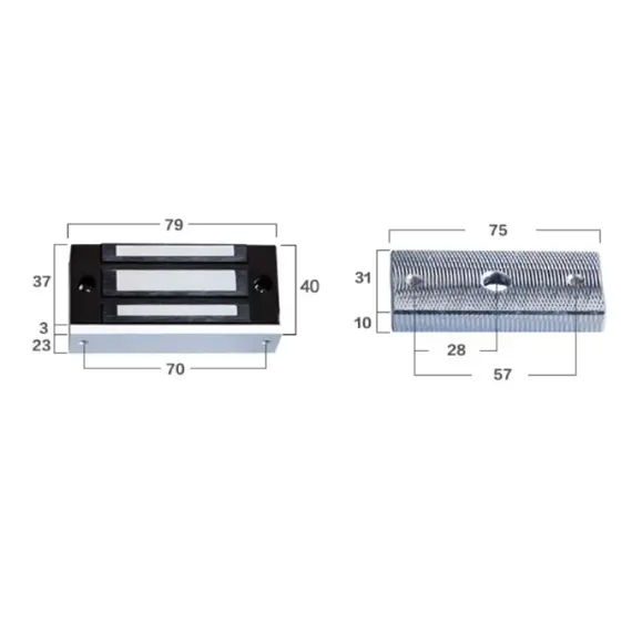 HONNOR SECURITY HS-Y60 (12V) – Kisméretű, 60 kg Tartóerejű Síktapadó Mágnes (Síkmágnes)