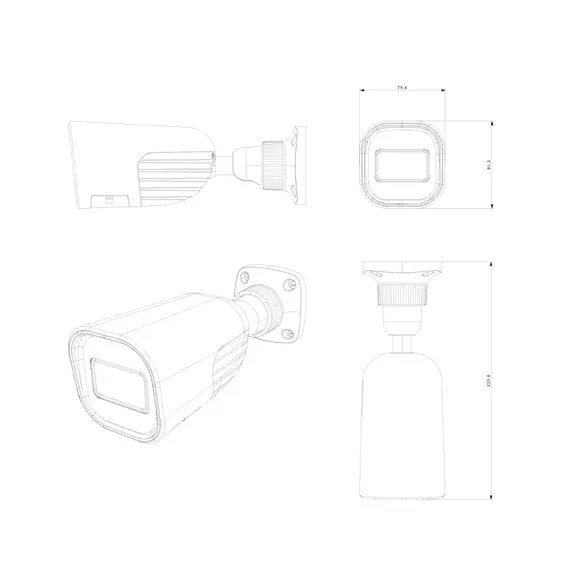PROVISION-ISR H.265 S-Sight Series Bullet Kamera Professzionális 8MP PoE IP Kamera
