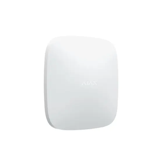 AJAX SYSTEMS Ajax Hub vezeték nélküli riasztóközpont (HUB) beépített LAN és GSM / GPRS kommunikátorral, 100 vezetéknélküli eszköz, 9 partíció, 10 IP kamera és 50 felhasználó kezelése. Beépített akkumulátor, fekete
