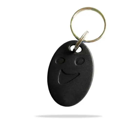HONNOR SECURITY Proxyimity Tag 13.56 MHz Mifare kulcstartó, fekete, ABS ház, IP65, általános igénybevételre