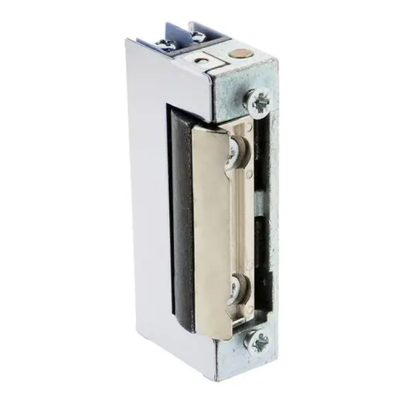JIS Elektromos zár, ellenoldal, zárfogadó. Külső tűs memóriás, keskeny,  24/48V AC/DC, 24V/0,17A - 48 V/0,34A , impulzusos, normál, átfordítható,140 Ω