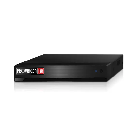 PROVISION-ISR Hybrid rögzítő, 16 analóg csatornás, max. 5 MP AHD és IP felbontás alarm ki/be menet