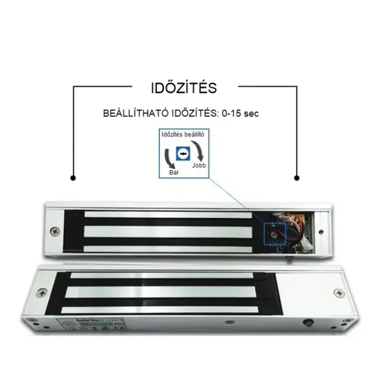 HONNOR SECURITY HS-Y280TS-5Bolts – Intelligens elektromágneses zár időzítővel és visszajelzéssel (280 kg)