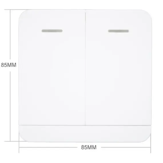 TIGERMAT TM-YET-2166-2 – Vezeték Nélküli 433,92 MHz-es Fali Kapcsoló és Távirányító (2 gombos), fix saját generált kódos