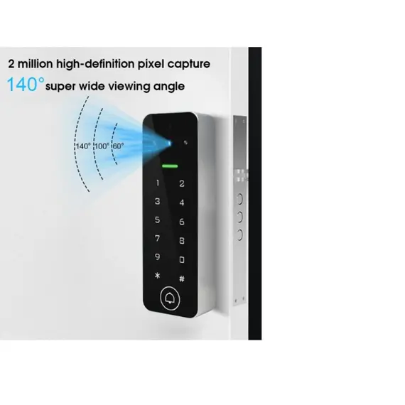 HONNOR SECURITY Vízálló, video-kaputelefonos beléptetésvezérlő (wi-fi-s TUYA alkalmazás), (125khz) proxy, csengőfunkció