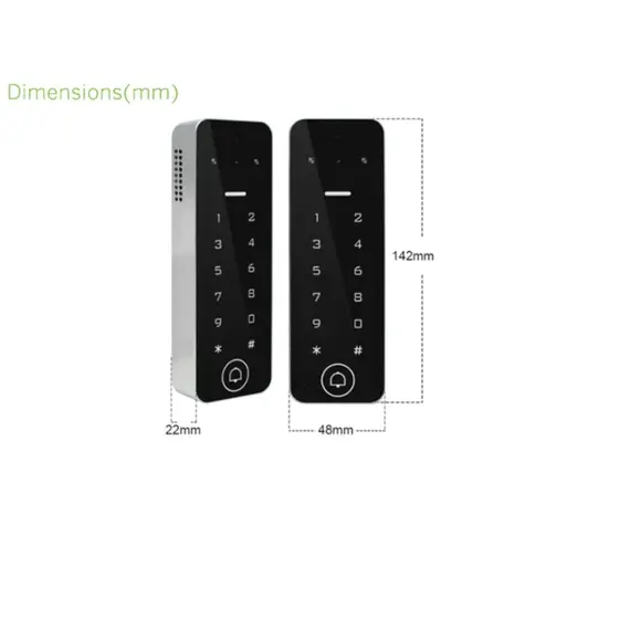 HONNOR SECURITY Vízálló, video-kaputelefonos beléptetésvezérlő (wi-fi-s TUYA alkalmazás), (125khz) proxy, csengőfunkció