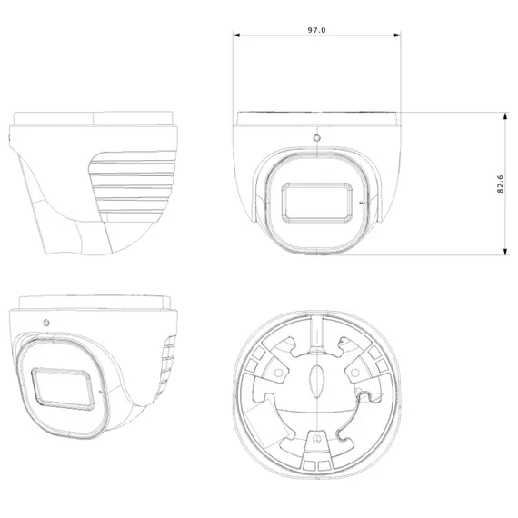 PROVISION-ISR AHD 20m IR 3K fix objektívvel felszerelt dómkamera