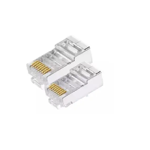 GENATA RJ45-ös CAT5 csatlakozó 100 darabos tégely átlátszó fehér