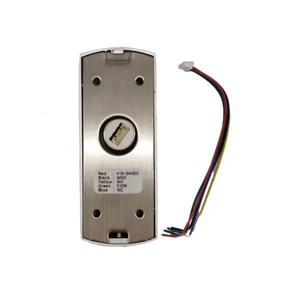HONNOR SECURITY Fémházas beltéri felületszerelt EXIT nyitógomb, NO\NC\COM, 80 x 30 x 24 mm