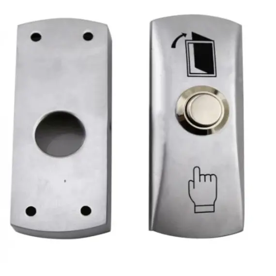HONNOR SECURITY műanyag burkolatú kiengedő gomb, nyomógomb EXIT felirattal 76x22x14 mm 