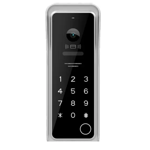 HONNOR SECURITY Video Kaputelefon szett digitális, 2 vezetékes, 125Khz kártyás és számkódos, Wifi, TUYA app vezérlés érintő képernyős 7" monitor
