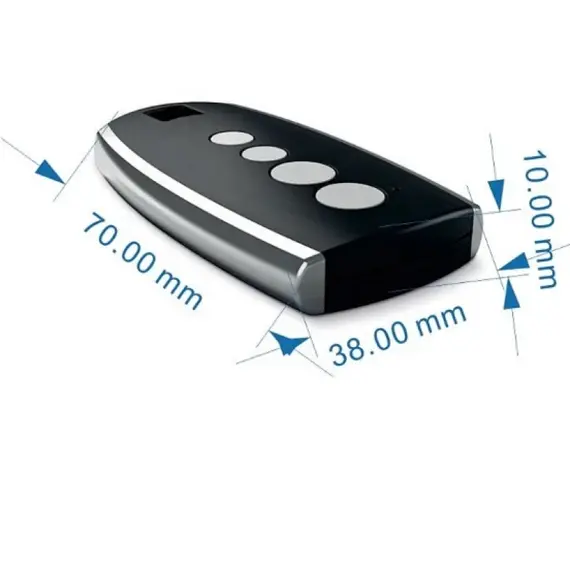 TIGERMAT TM-YET-2141- HCS301 keelop távirányító 433Mhz ugrókódos 4 csatornás, fekete