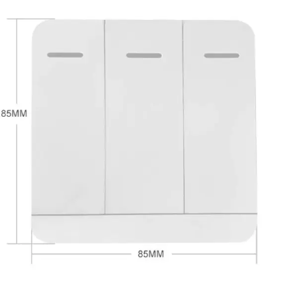 TIGERMAT TM-YET-2166-3 – Vezeték Nélküli 433,92 MHz-es Fali Kapcsoló és Távirányító (3 gombos), fix saját generált kódos