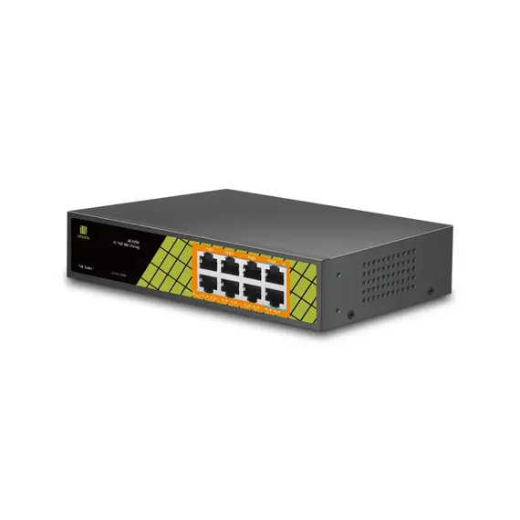 GENATA GNT-P1008G6 8GE(PoE) 8 portos AI Gigabit PoE Switch 8*1000Mbps port