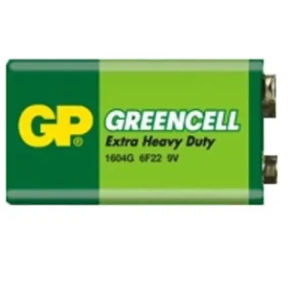 GP GREENCELL 9V Cink-Klorid Elem (6F22 GP1604G-S1)