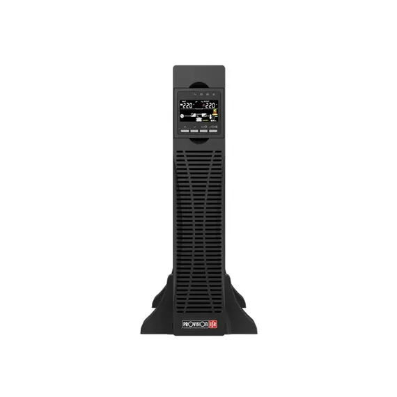 PROVISION-ISR PR-UPS-2000OL-RM szünetmentes tápegység 2000 VA 1800 W rack kivitel online dupla konverzió LCD kijelző IP20