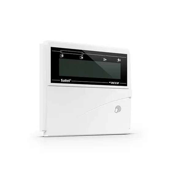 SATEL LCD-billentyűzet kártyaolvasóval és billentyűzettel (fehér háttérvilágítás, fehér)