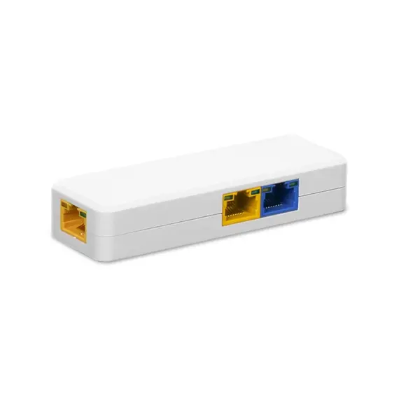 GENATA GNT-69P31 3 portos PoE továbbító injektor elosztó 40W/60W, 48V DC, professzionális, fehér, GNT-69P31, IP40