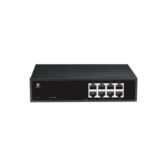 GENATA Ipari 8 portos, Full Gigabites felügyelet nélküli Switch