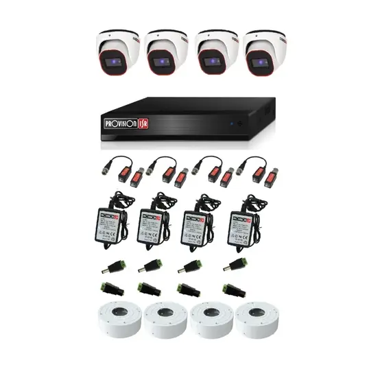 PROVISION-ISR CCTV kamera szett,PR-SH-4100A5N-2L(MM)-V2 hibrid rögzítő + 4db PR-DI320A28