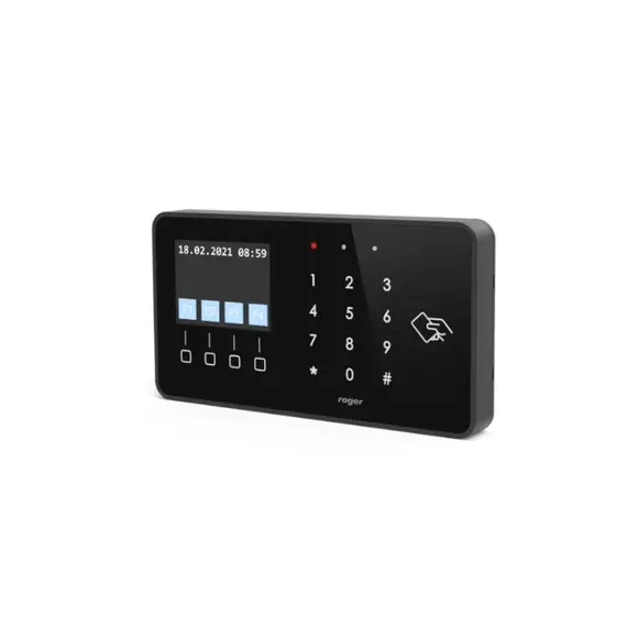 ROGER Beléptető terminál, MIFARE Ultralight/Classic/DESFire/Plus/NFC/Bluetooth