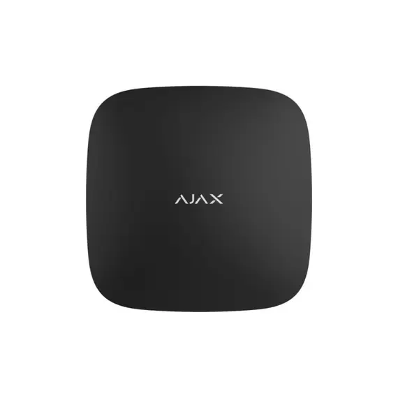 AJAX SYSTEMS Ajax Hub 2 vezeték nélküli riasztóközpont (HUB) beépített LAN és GSM / GPRS kommunikátorral, 100 vezetéknélküli eszköz, 9 partíció, 10 IP kamera és 50 felhasználó kezelése, beépített akkumulátor, MotionCam fogadása, fekete