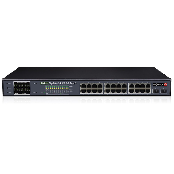 PROVISION-ISR PoE switch 24 PoE port, 2 SFP port