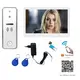 HONNOR SECURITY Video Kaputelefon szett, digitális, 2 vezetékes, EM 125Khz kártyás beléptetéssel, Wifi, TUYA app vezérlés 7" érintőképernyős monitor