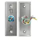 HONNOR SECURITY HS-K6A-LED Rozsdamentes acél ajtókioldó kilépő nyomógomb, LED háttérvilágítással, 12–24V DC, 93x30mm, IP44