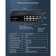 GENATA GNT-P9109ES – 8FE (PoE)+ 1FE (UP-LINK) AI PoE Switch - 9 portos AI Fast Ethernet PoE Switch (120W) vegyes ABS műanyag-alumínium ház