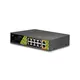 GENATA GNT-P1210SG 8FE(PoE)+2GE(UP-LINK) AI Hibrid PoE Switch, 8db 100Mbps PoE port, 2db port akár 60W, 2db 1000Mbps Uplink port.