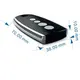 TIGERMAT TM-YET-2141- HCS301 keelop távirányító 433Mhz ugrókódos 4 csatornás, fekete