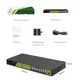 GENATA GNT-P4813V6 - 15FE &, 1GE+2GE (UP-LINK)+1SFP PoE Switch – 19 portos intelligens PoE Switch (300W)