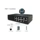GENATA GNT-P9109ES – 8FE (PoE)+ 1FE (UP-LINK) AI PoE Switch - 9 portos AI Fast Ethernet PoE Switch (120W) vegyes ABS műanyag-alumínium ház