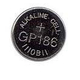 GP 186A / AG12 / LR43 / L1142 Alkáli Gombelem – Bliszteres Kiszerelés, 1,5V / 70mAh,